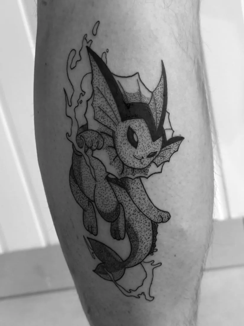 Pokémon Aquana in Dotwork
